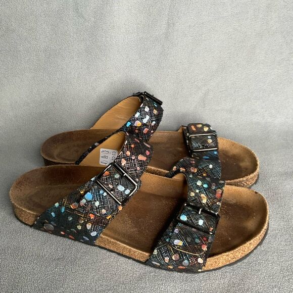 Haflinger Women's Slip‎ On Sandals Size 41 EU 10/11 US Multicolor Dotted SUPER - Picture 1 of 14